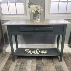 Beautiful Blue Console Table 