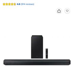 Samsung Sound Bar And Bass Speaker 