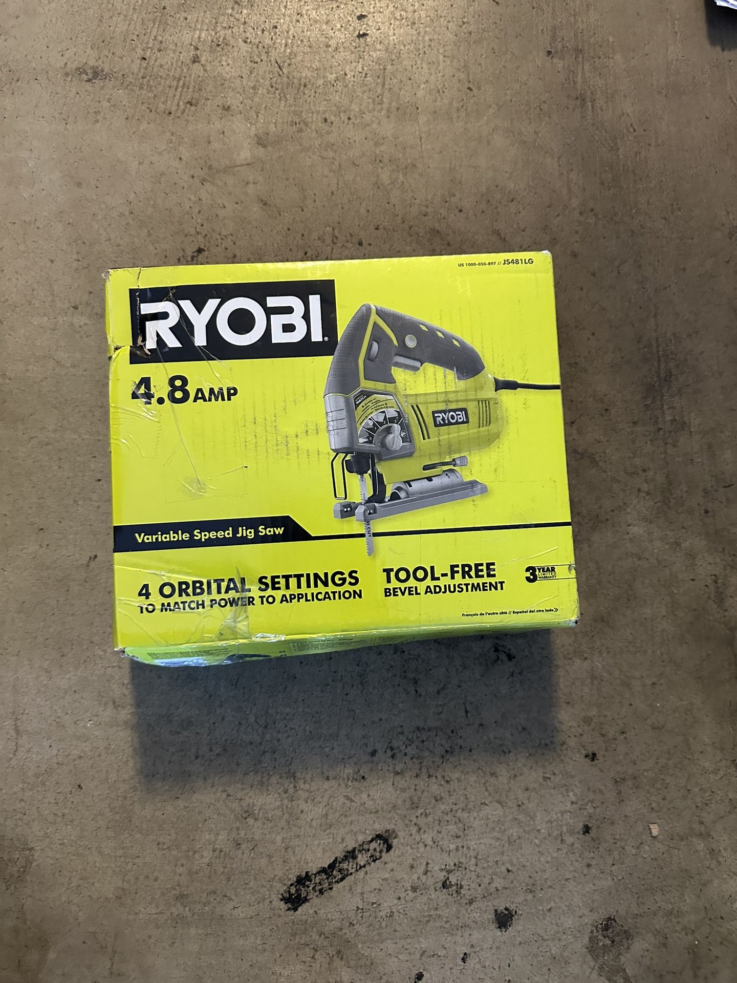 RYOBI 4.8 Amp Corded Variable Speed Orbital Jig Saw