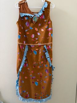 Pocahontas Costume Dress with Accessories Disney Store  Size 7/8