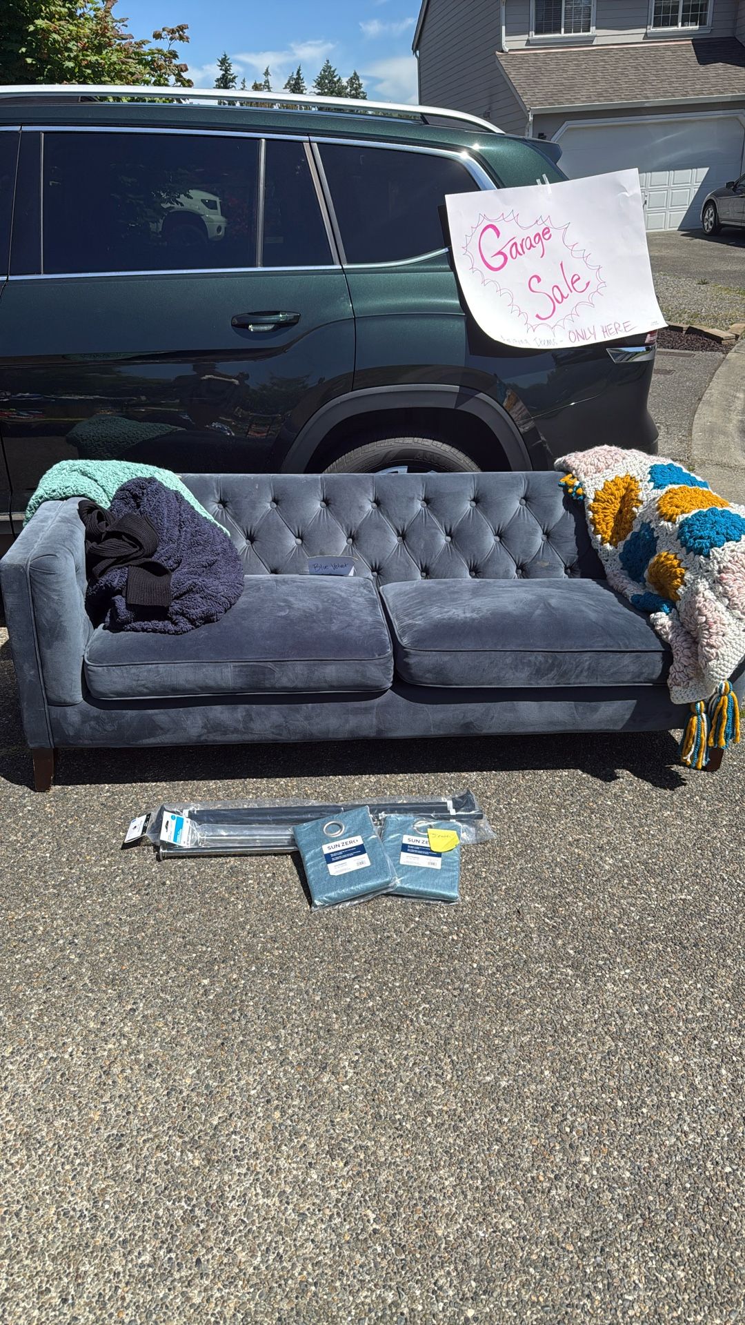 Blue Velvet Couch