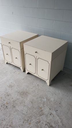 Pair Of Nightstands Off White