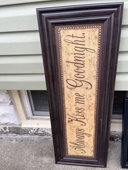 Always Kiss Goodnight Framed Picture 
