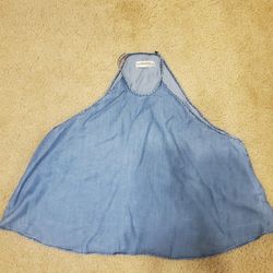 Zara Denim Halter Top Size Small