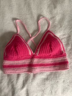Crochet hot pink and pink top