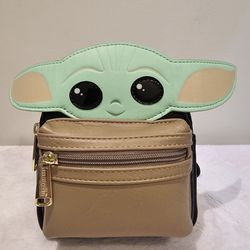 The Child Mandalorian Baby Yoda Star Wars Loungefly Wristlet Belt Bag Disney