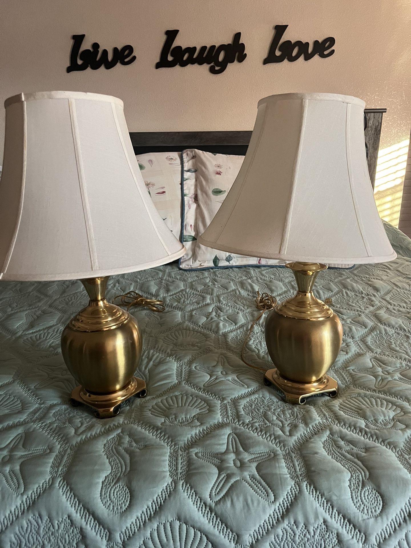 2-Brass Lamps For sale