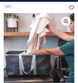 Collapsible Heavy Denim Storage Bins Excellent For Beach Or Sam's Club