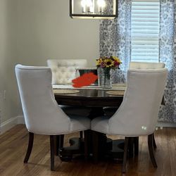 DINING ROOM TABLE AND CHAIRS