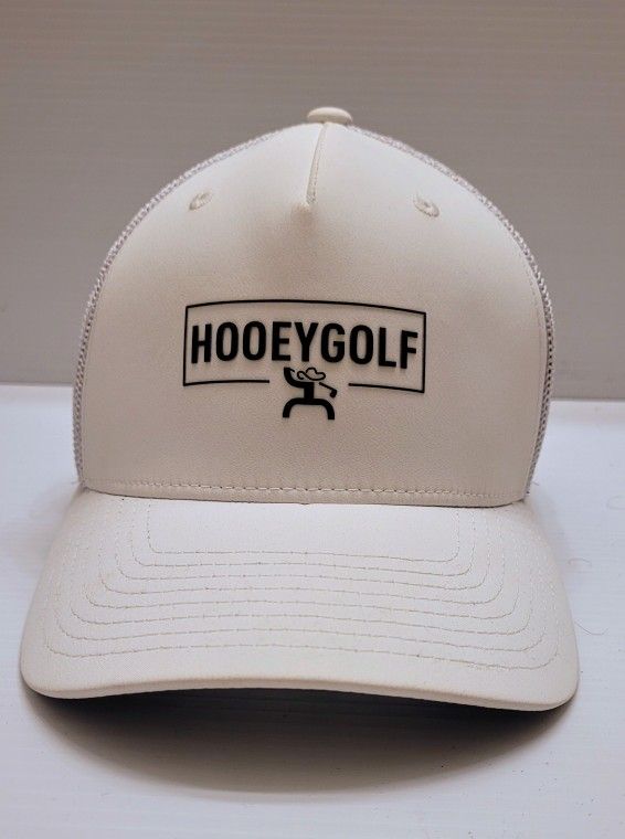 Hooey “Wedge" Golf Hat Cap - Size L / XL Flex Fit Flexfit - White - NEW wo Tags
