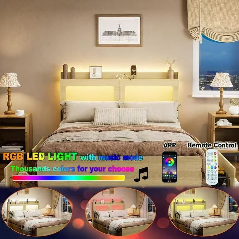 Queen Size Led Bed