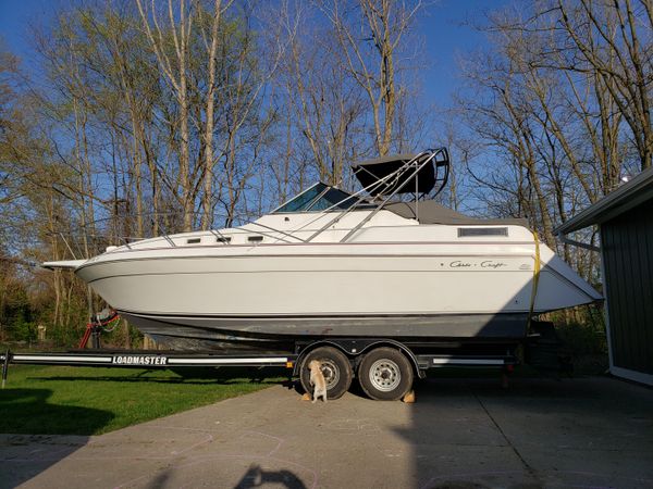 1990 chris craft cabin cruiser with trailer