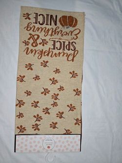 Pumpkin Spice & Everything Nice Fall Table Runner - Beige & Rust