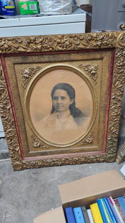 a large antique Victorian portrait photograph