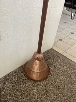 Copper-Finish washer Plunger with Wood Handle