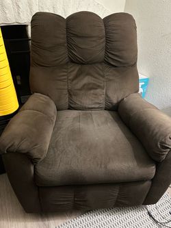 Brown Fabric Recliner Chair