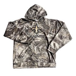 New Orleans Saints Camo Hunting Pullover Hoodie Youth L/G 12-14 Realtree