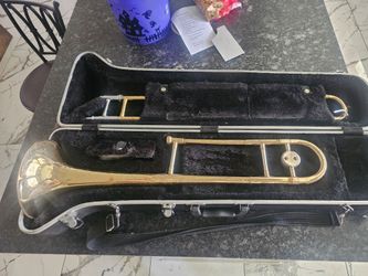 Trombone with case