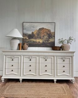Vintage solid wood statement dresser