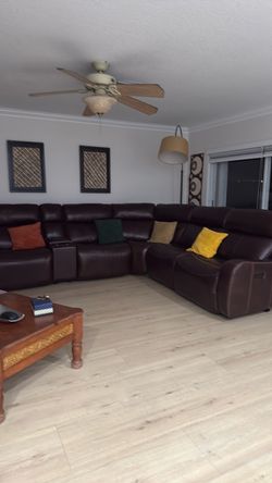 Sectional leather sofa