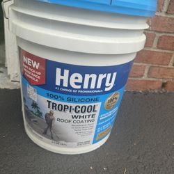 Henry 887 Tropicool White 100% Silicone Reflective Roof Coating 4.65 Gallons 