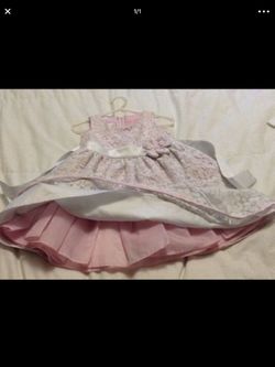 Toddler's girl dress size 2t pink and white