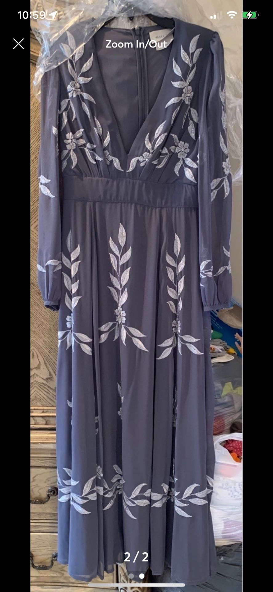 Brand New Anthropologie BHLDN Belize Dress In periwinkle