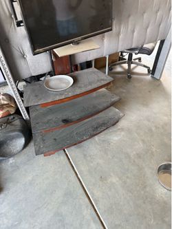 Tv Stand with Tv and king bed frame only