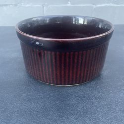Brown Ceramic Bowl 8.5  in x 8.5 in