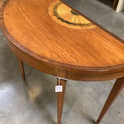 Vintage Inlaid Wood Side Table/Entry Table