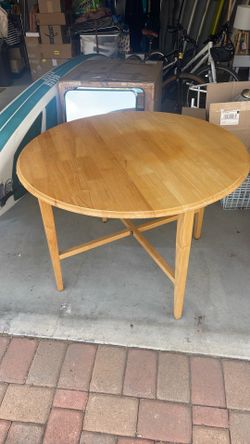 Round Wood Table - Must go soon