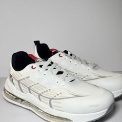 Men's White Athletic Air-Cushion Running Shoes Size 7