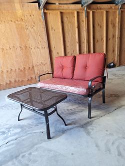 Outdoor Loveseat With Table $240 FIRM