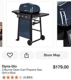 Dyna-Glo 3-Burner Open Cart Propane Gas Grill in Blue for Sale in Avondale,  AZ - OfferUp