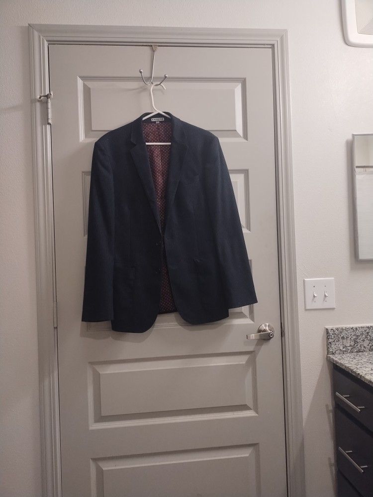 Black Pinstripe Sports Jacket Men's Medium