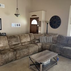 Sectional Couch All Seats Recline FREE