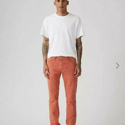 Levi's Men's 511 Slim Fit Stretch Red Denim Jeans  - 30x32 