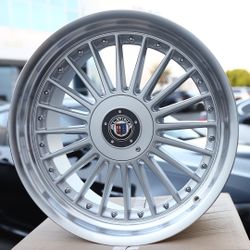 Staggered 18x8.5 & 18x10 ET20 5x112/120 SML Wheels CB74.1 57.6mm Caps BMW Audi VW Mercedes