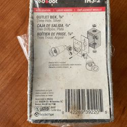 Electric outlet box 3 hole 3/4”
