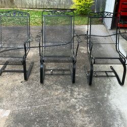 Wrought Iron Chairs $60.00 Each $160 For All 3