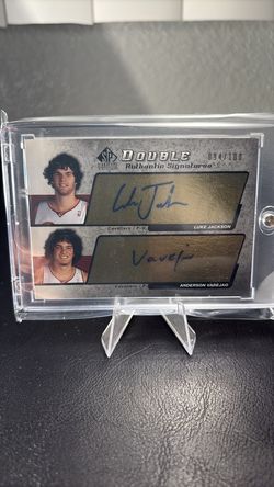 Double authentic signature card Luke Jackson /Anderson varejao