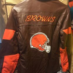 Vintage women’s 100% leather Cleveland Browns jacket