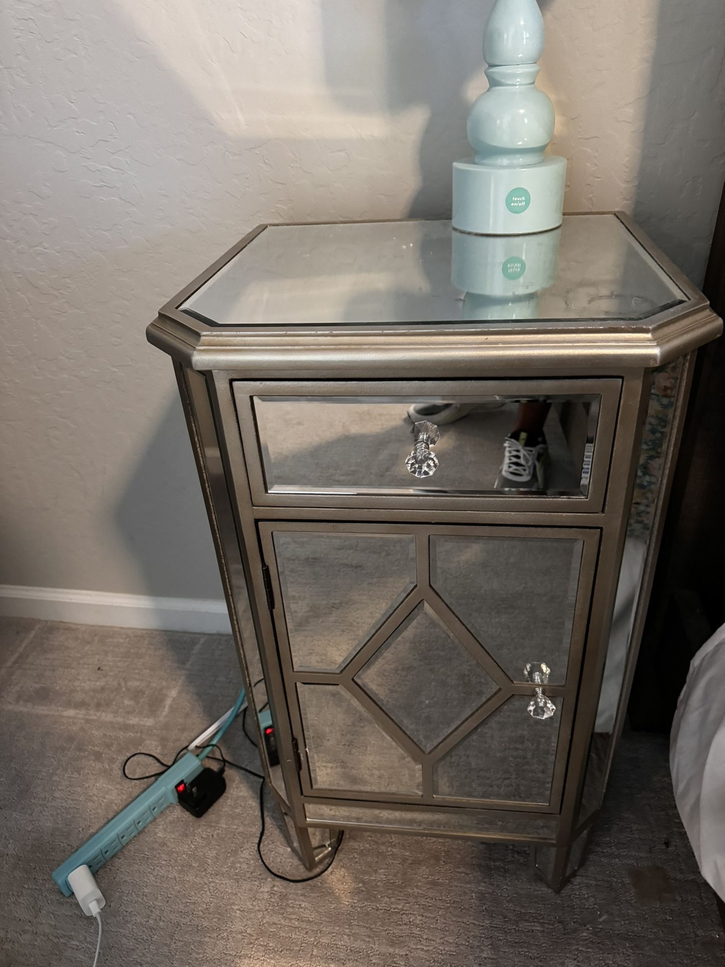 Mirrored Nightstands & Vanity/makeup Desk