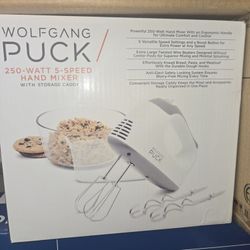 WolfGang Puck 250-WATT 5-SPEED HAND MIXER 