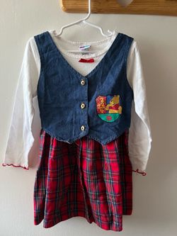 Vintage 90s Winnie the Pooh Schoolhouse Dress 4T/5T