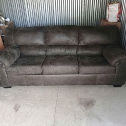 Suede Pull Out Couch