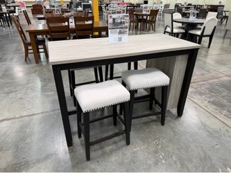 5 PC COUNTER HEIGHT DINING TABLE SET.
