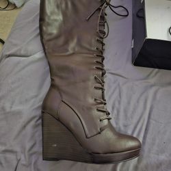 Brown Wedge Boots