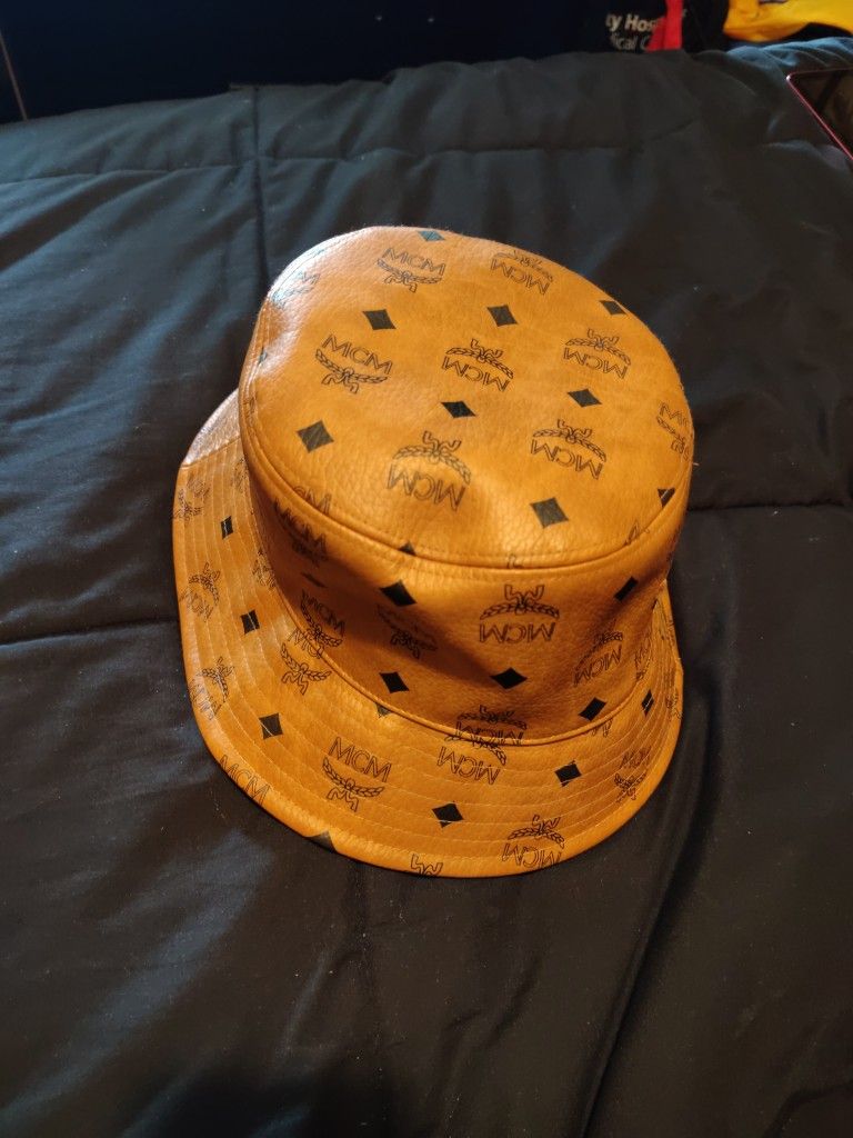 McM Leather Bucket Hat