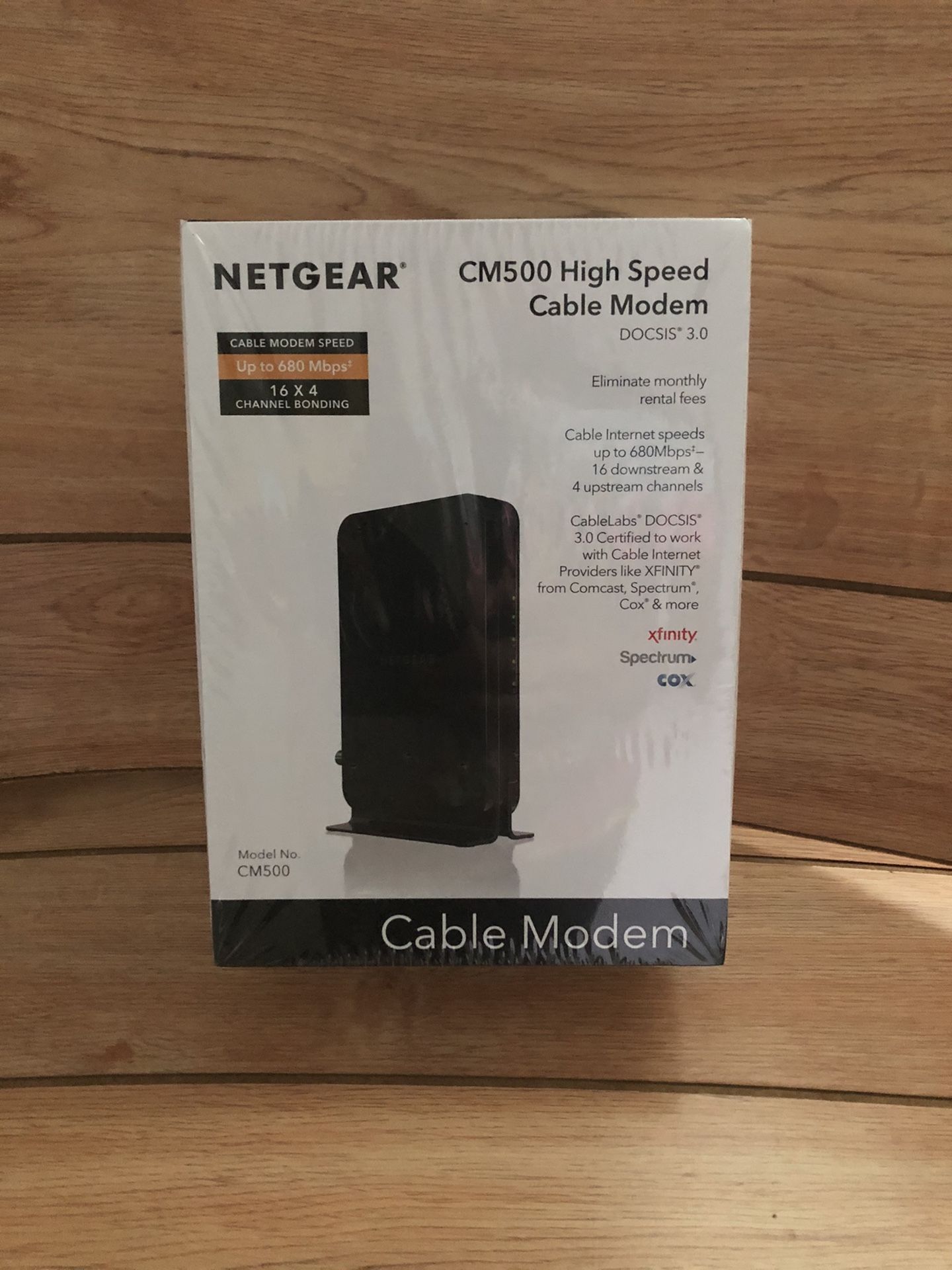 NEW Netgear High-Speed Cable Modem DOCSIS 3.0 680Mbps Download Speed Black